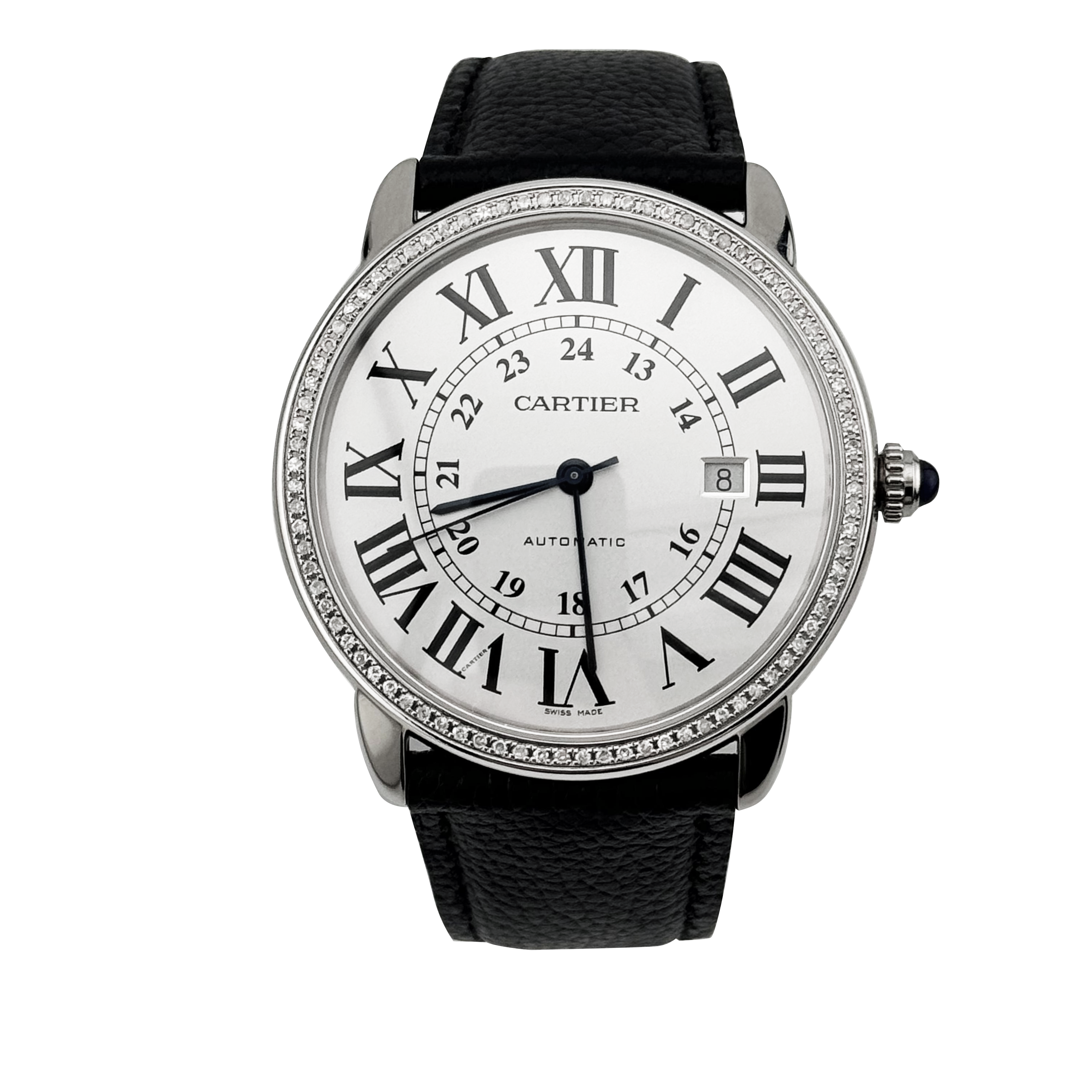 99新 Cartier/卡地亚 伦敦W6701010 表经42皮带后钻男士手表 单表