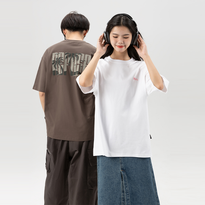 MEXG230g绒面胶浆发泡短袖T桖日常百搭男女同款