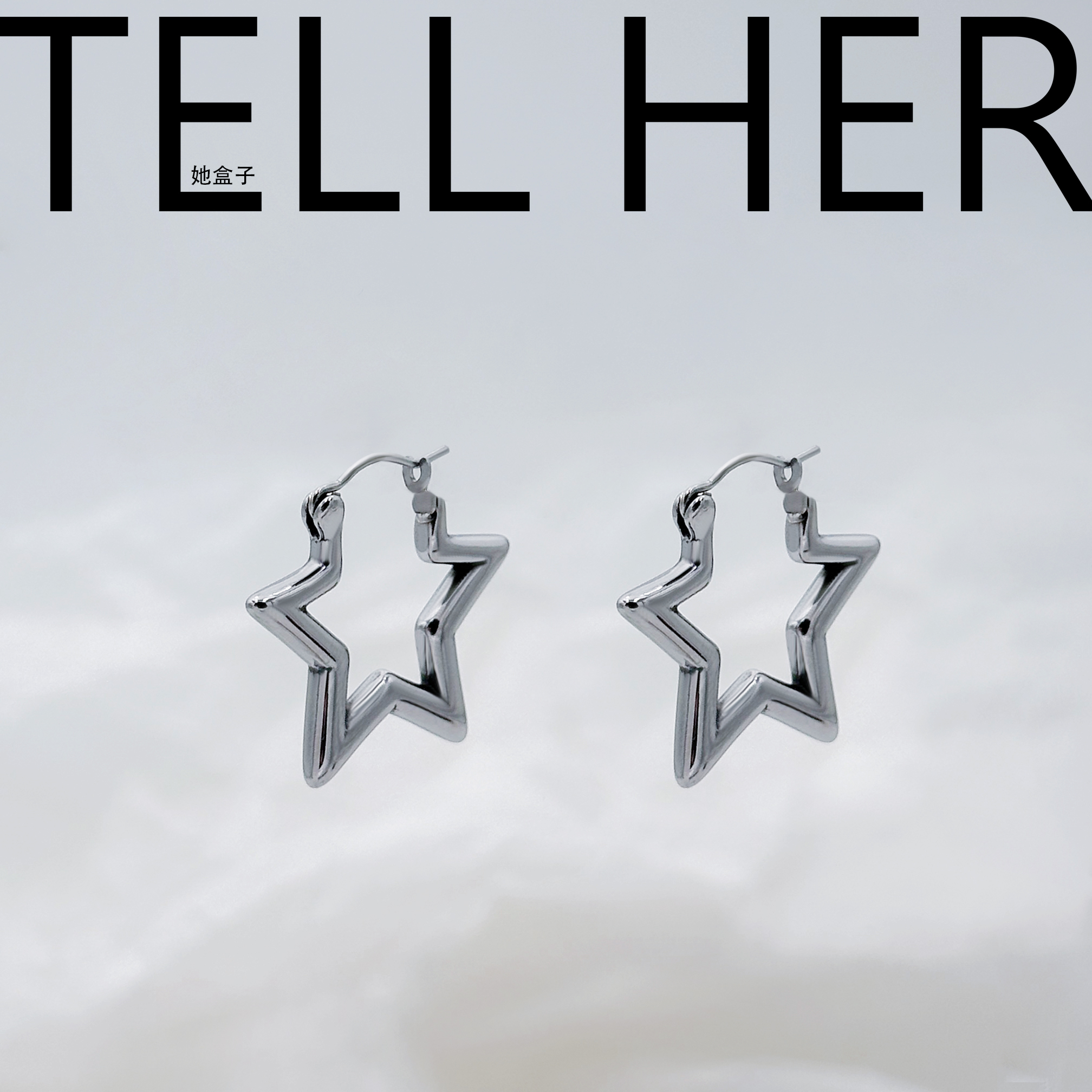 钛钢耳饰 《星空》她盒子/ Ins风 小众  百搭 重工铸造 耳环 12H013