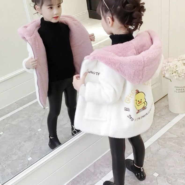 【小扬哥推荐】2023新款水貂绒女童秋冬外套加厚童装韩版潮中大儿