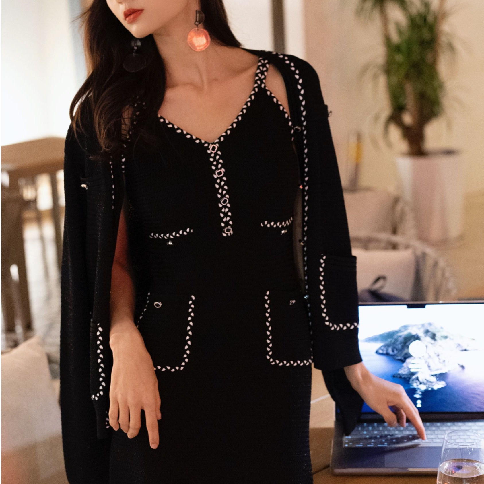 OU毛衫外套1072310323显瘦气质针织名媛