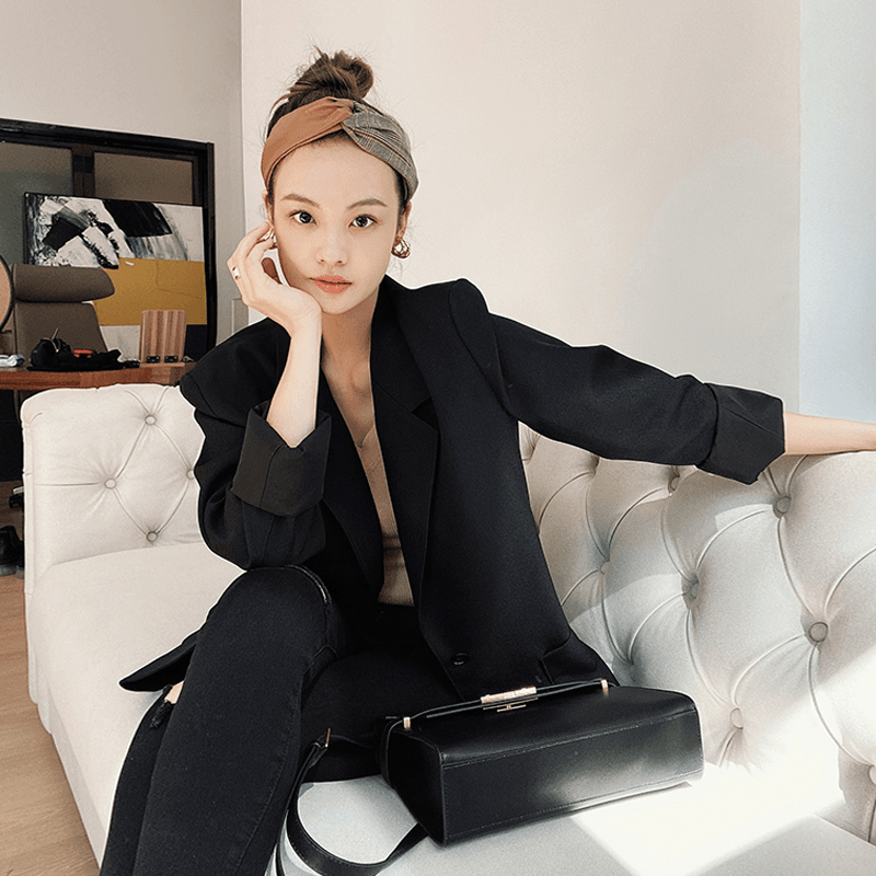 【现货】美洋MEIYANG 东丽西装 白色设计感长袖西服外套时尚休闲