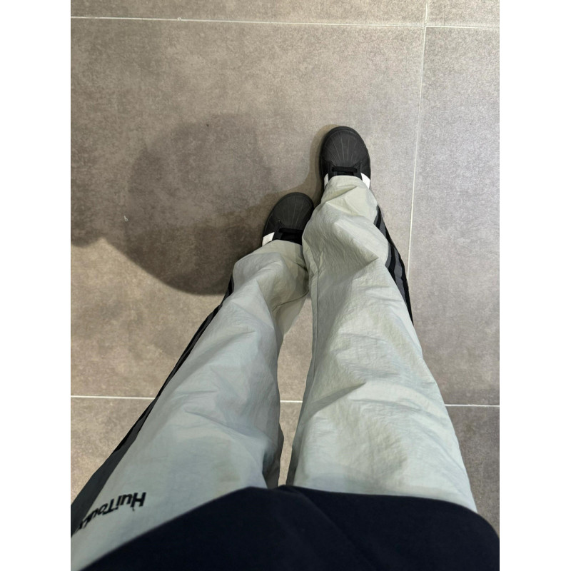 竖条纹冰丝速干裤男夏季薄款直筒伞兵工装裤美式高街运动冲锋裤子