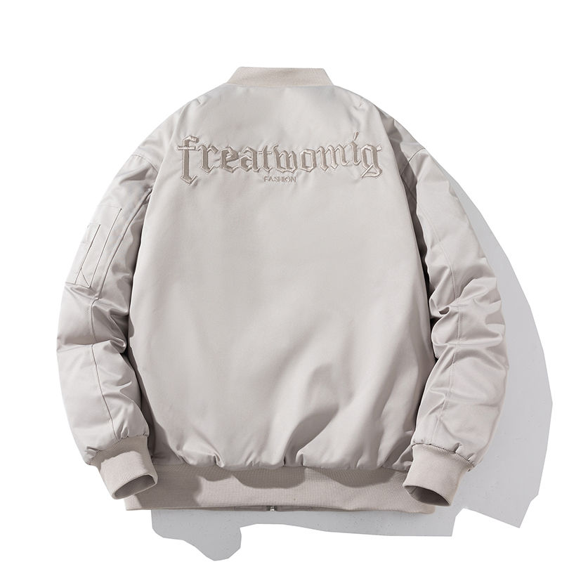 【小扬哥专属】秋冬季新款日系简约情侣棒球棉服外套潮牌加厚飞行