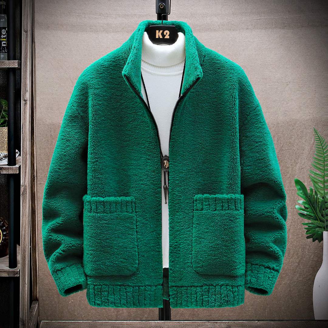 冬季大口袋爆款韩版ins风设计师款重工休闲纯侣颗粒绒外套 2288