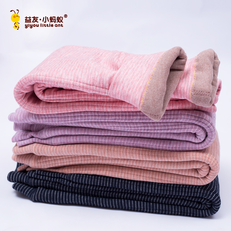 益友小蚂蚁三层暖绒儿童保暖裤