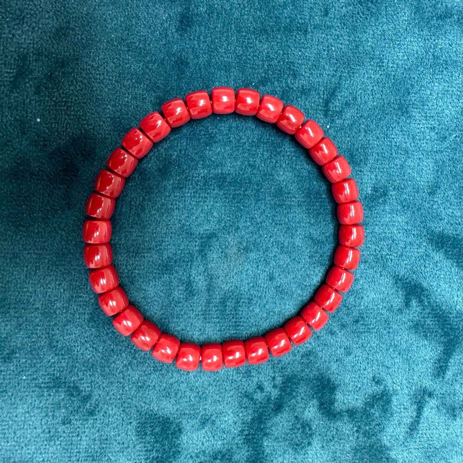 【沐言优选】红色6.5m老型直切手链A341