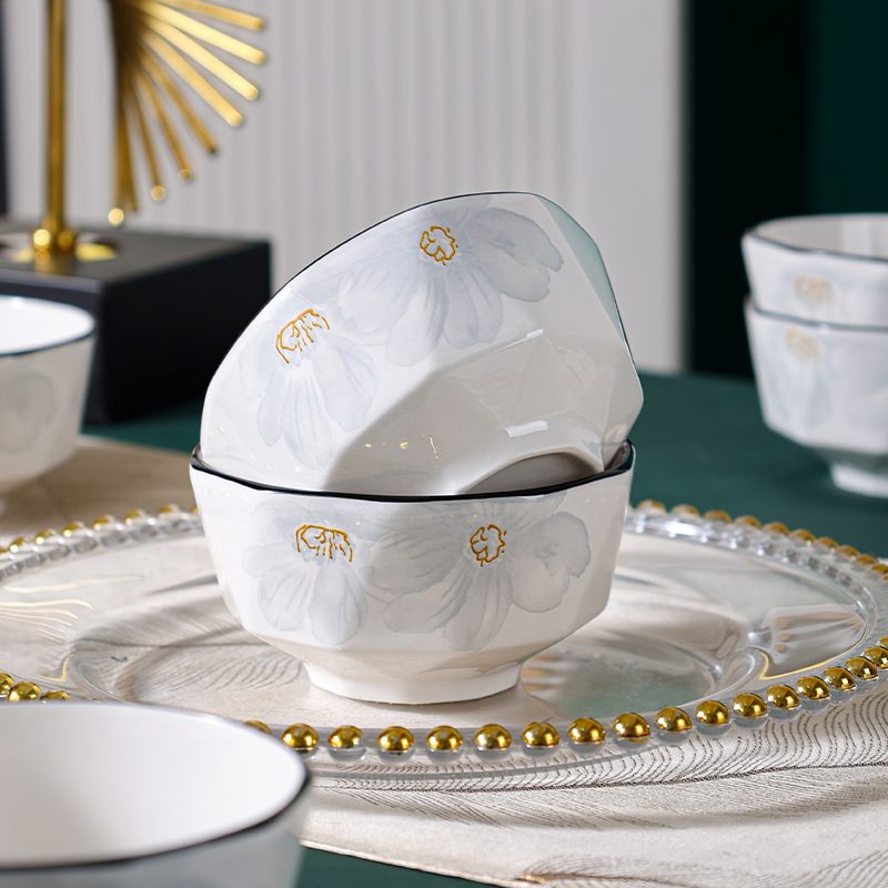 家用大汤碗8英寸健康陶瓷汤碗2只装盛汤嗦粉麻辣烫碗