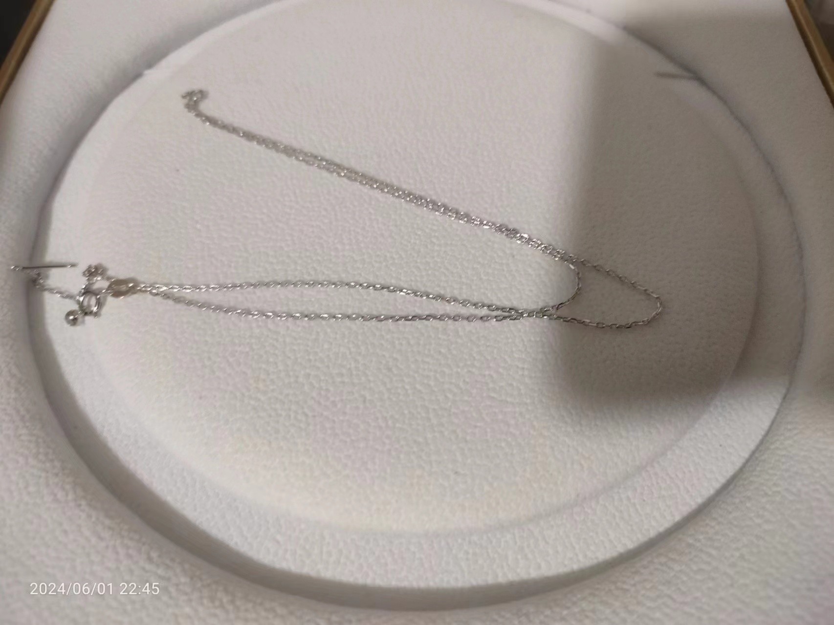 链子925银 【配件】PJXL001白色S925纯银加粗加厚精工针式卡加项链