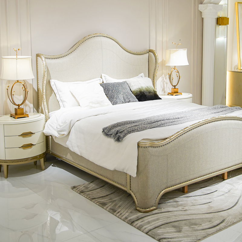 璞博家具 美式轻奢床实木床现代简约主卧欧式婚床大床法式美式床