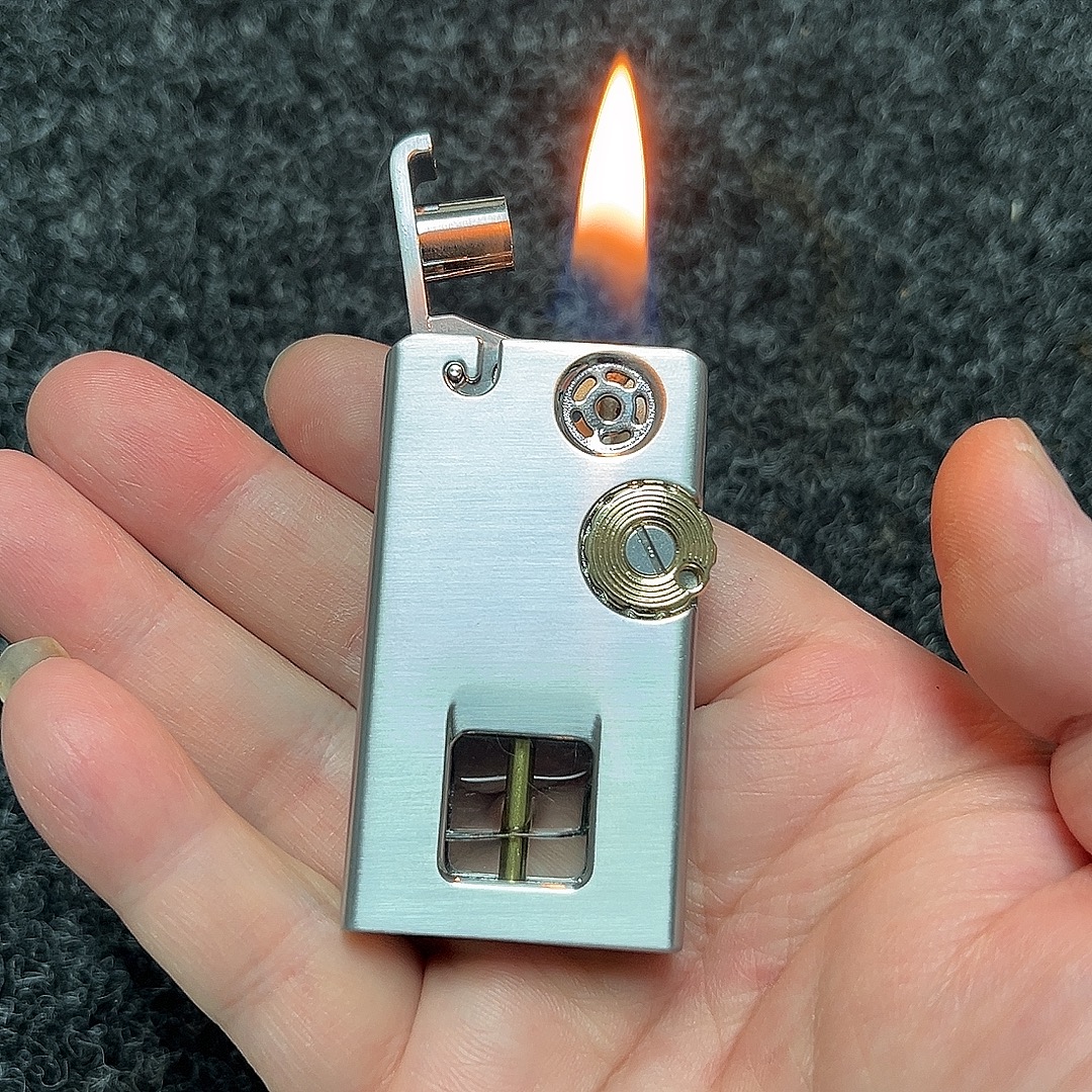 透明油仓煤油打火机 一键点火打火机 包邮