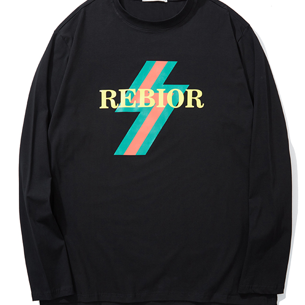 春秋季大码T恤男胖子宽松加肥加大潮流长袖上衣胖人打底衫潮