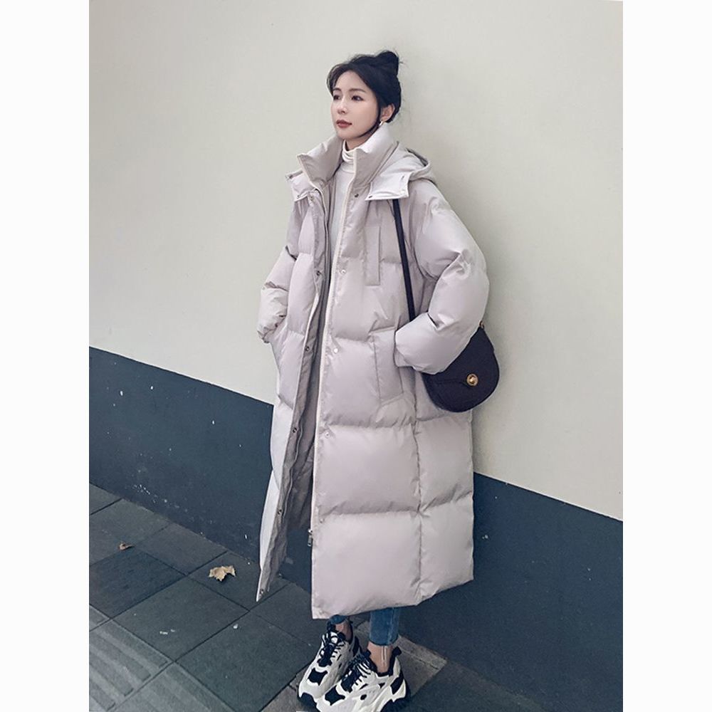 鸭鸭棉袄女中长款冬季外套2023新款羽绒服学生宽松韩版过膝羽绒棉