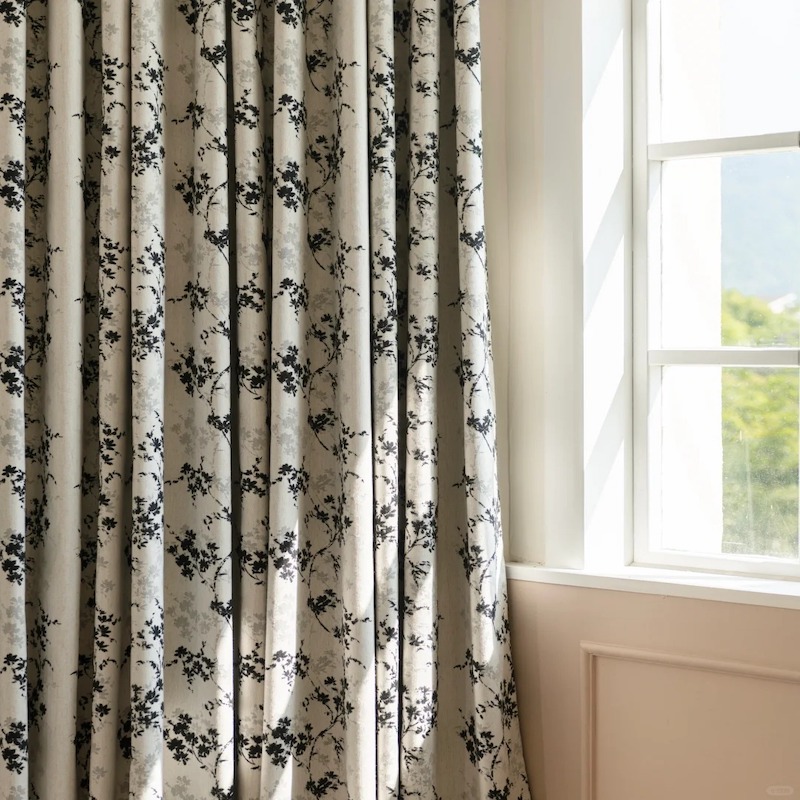 中古风法式复古提花窗帘遮光2024新款卧室窗帘