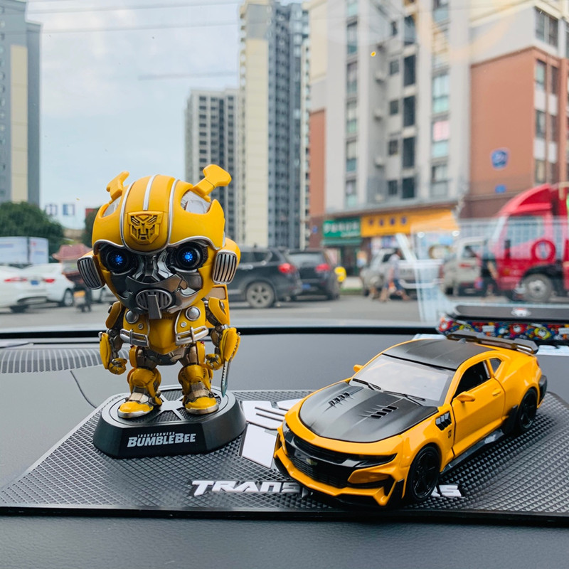【小扬哥甄选】潮玩机械大黄蜂汽车摆件模型车载中控台摇头公仔电
