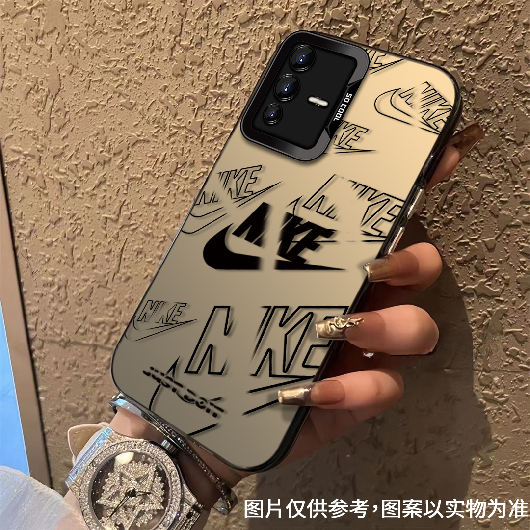 适用于【VIVO】S12PRO经典简约黑勾时尚潮牌全包防摔手机壳