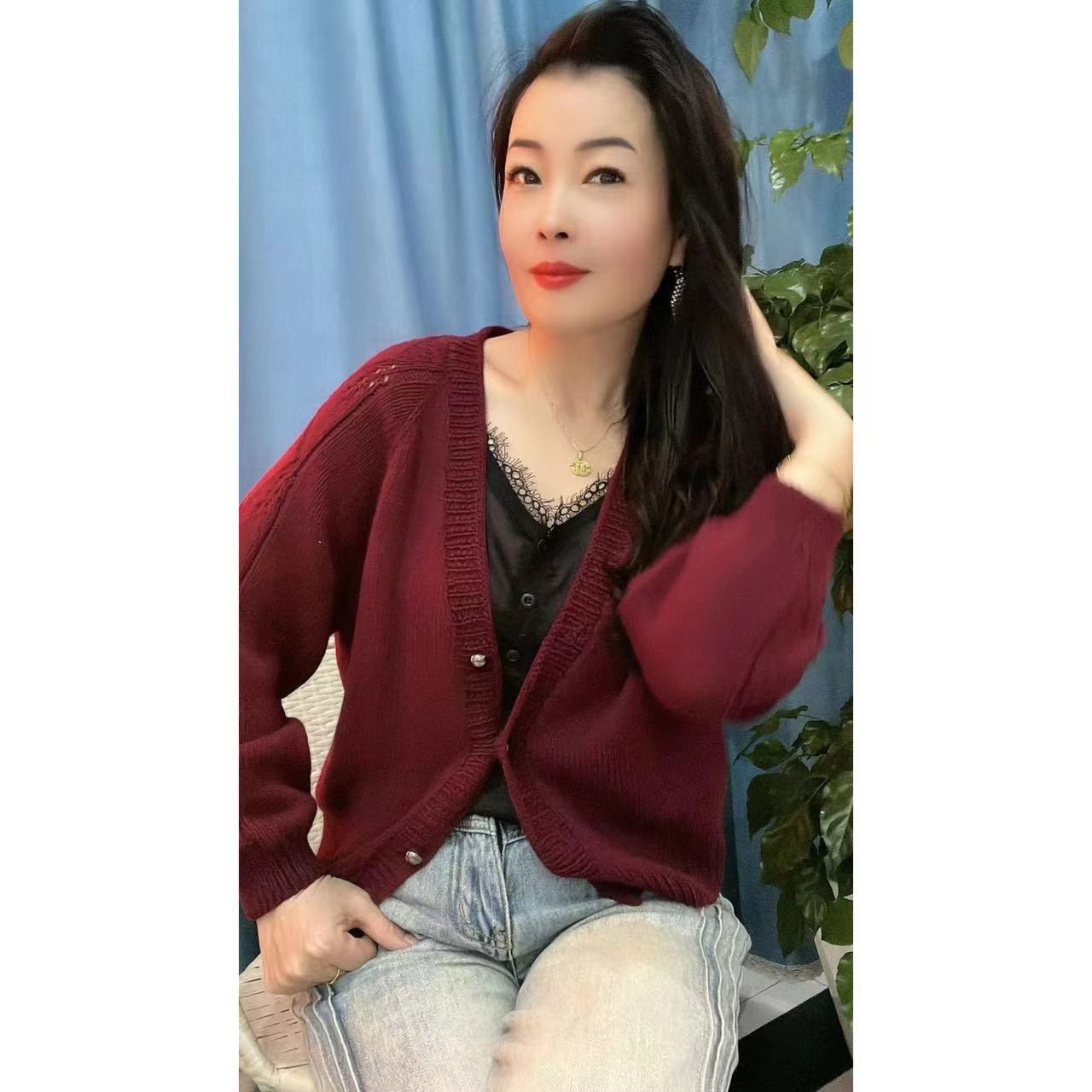 九色鹿《紫陌》卡萝天蚕丝手工编织 线材(赠8号11号短环+4颗纽扣）