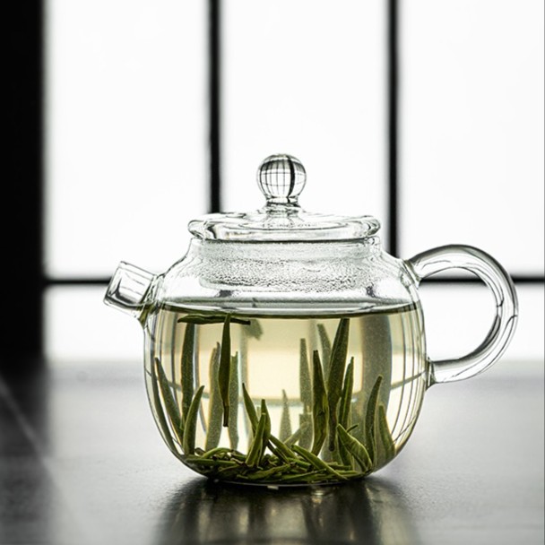 【三柒陶坊】玻璃壶高硼硅花茶绿茶玻璃壶130cc