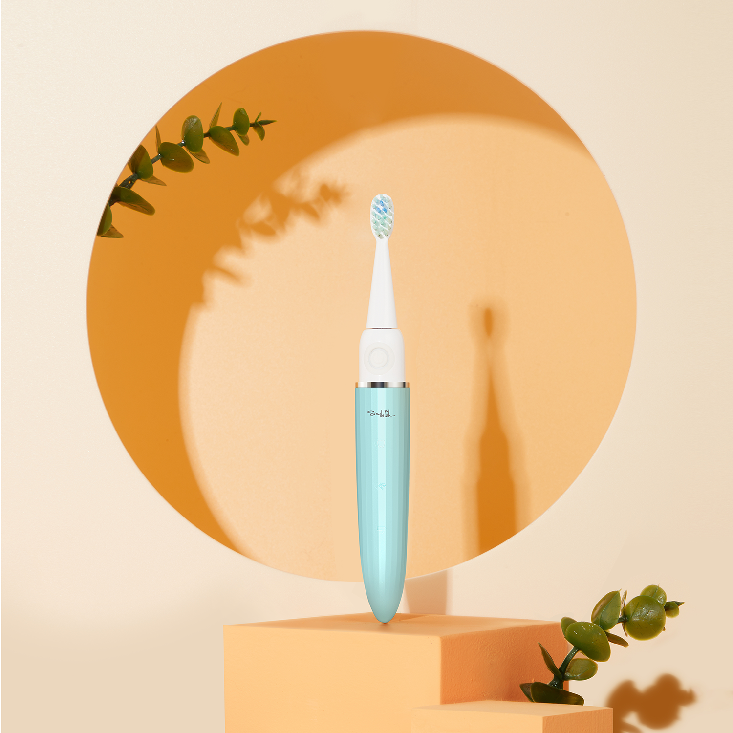 smilepal声波电动牙刷可爱家用无线防水软毛差旅便携式学生牙刷E2