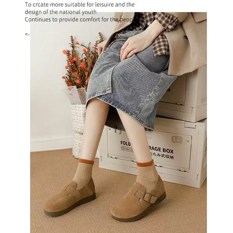 复古勃肯女士加绒保暖百搭女鞋