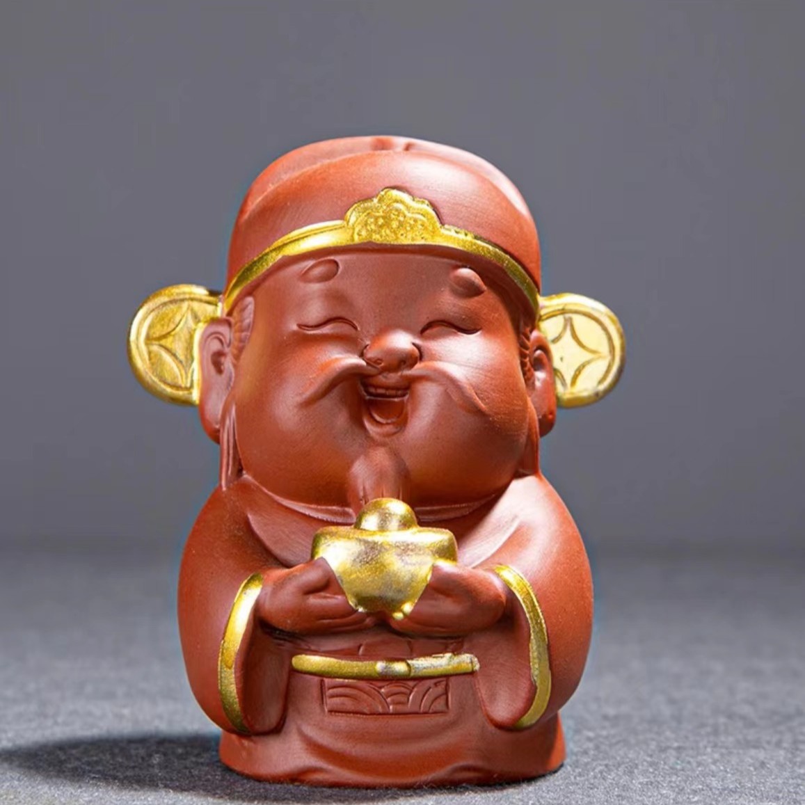 紫砂朱泥福星茶宠 G413