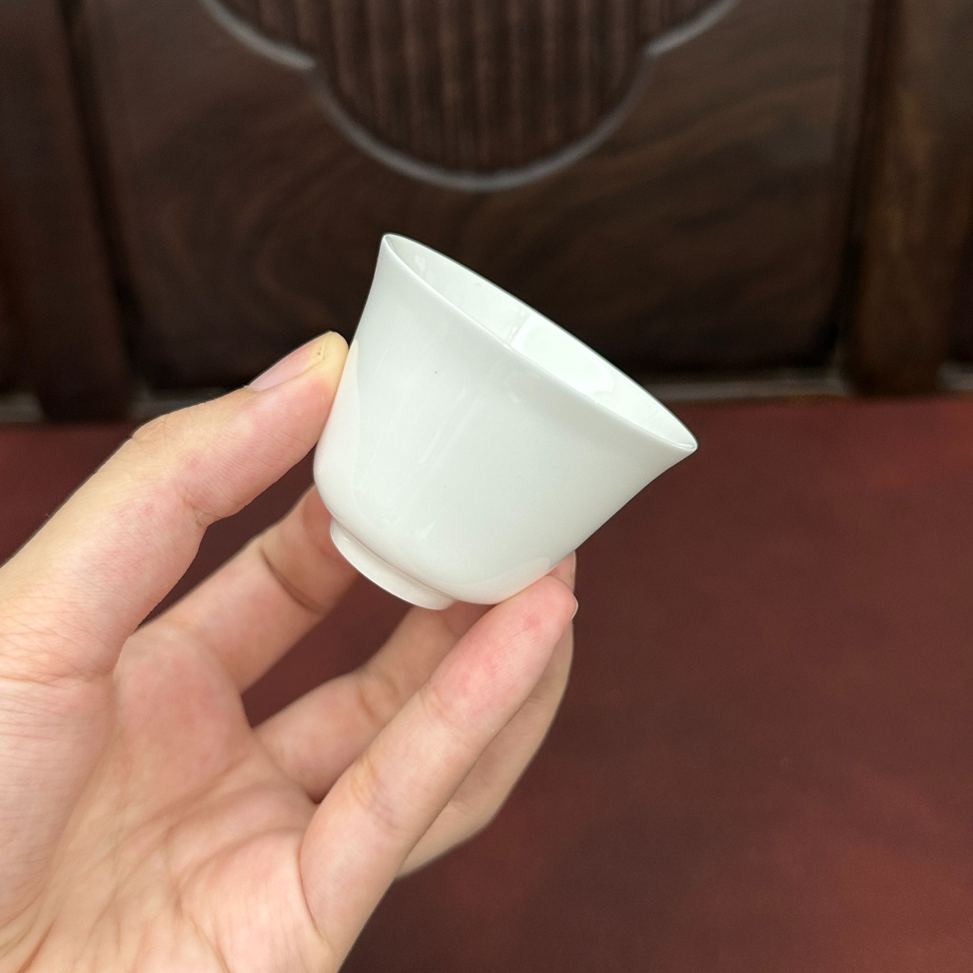 潮州高骨瓷超薄胎品茗杯【50毫升】岩茶主人杯功夫茶闻香杯家用手工