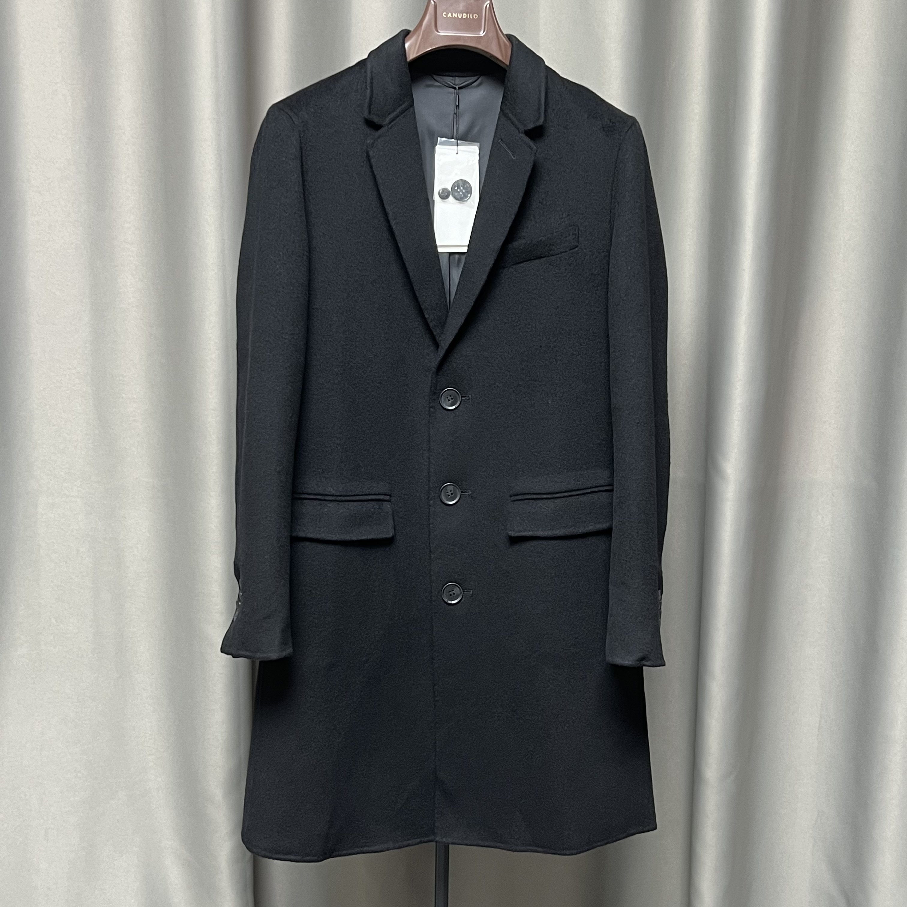 全新未使用 Calvin Klein/凯文克莱 男士羊绒手工大衣/C17490 