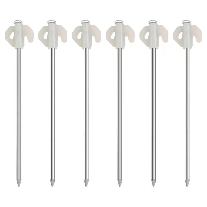 厂家直销户外露营天幕帐篷专用夜光地钉带塑料钩方便耐用大型轻便