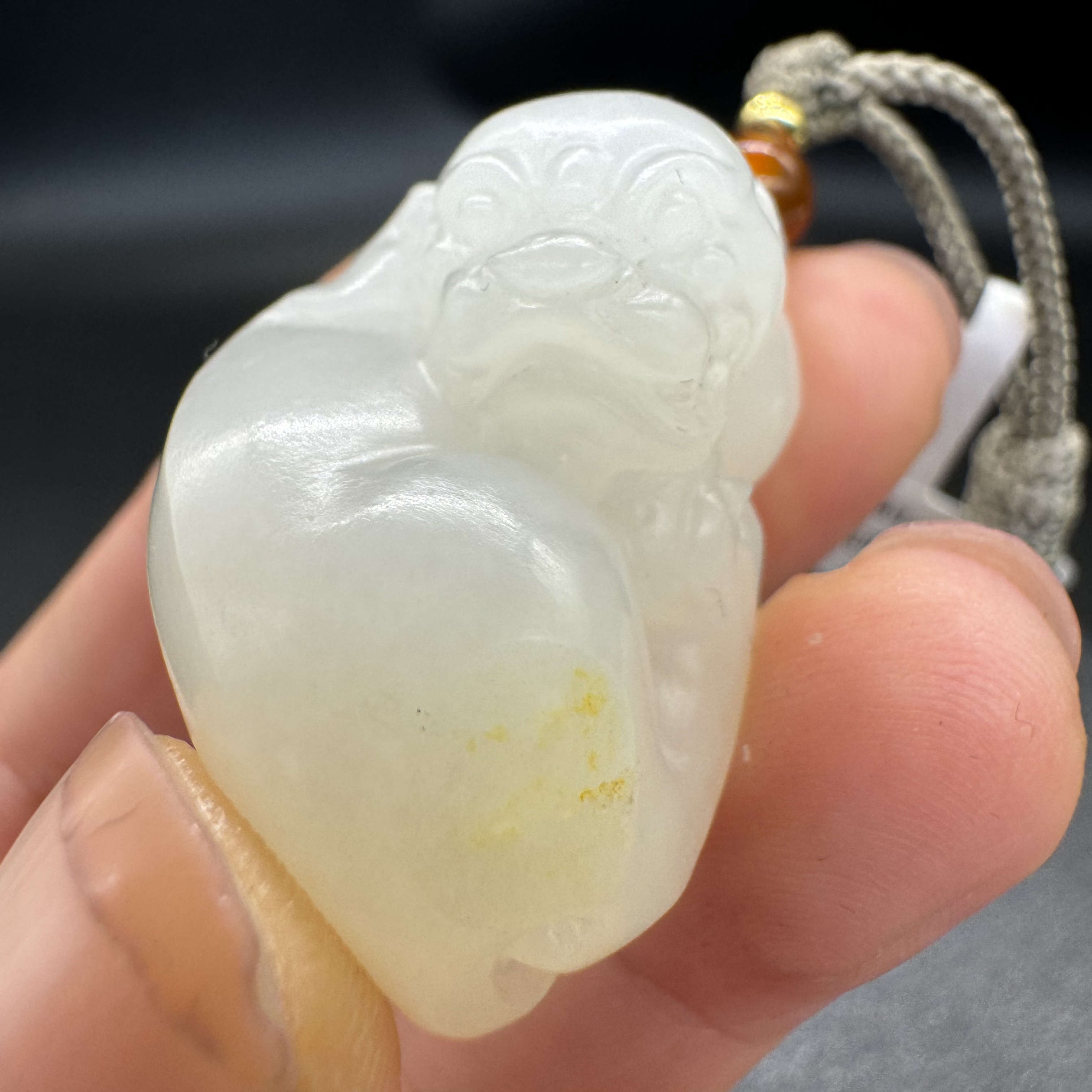 322-和田玉原皮貔恘挂饰