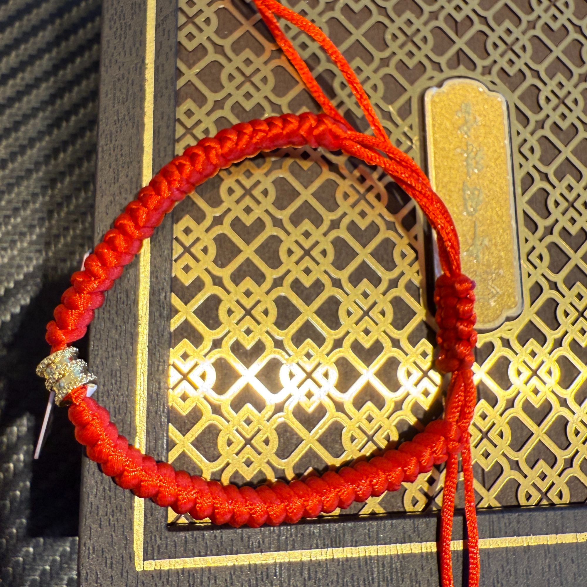 【周老板】足金小蛮腰配件红色手绳（212）