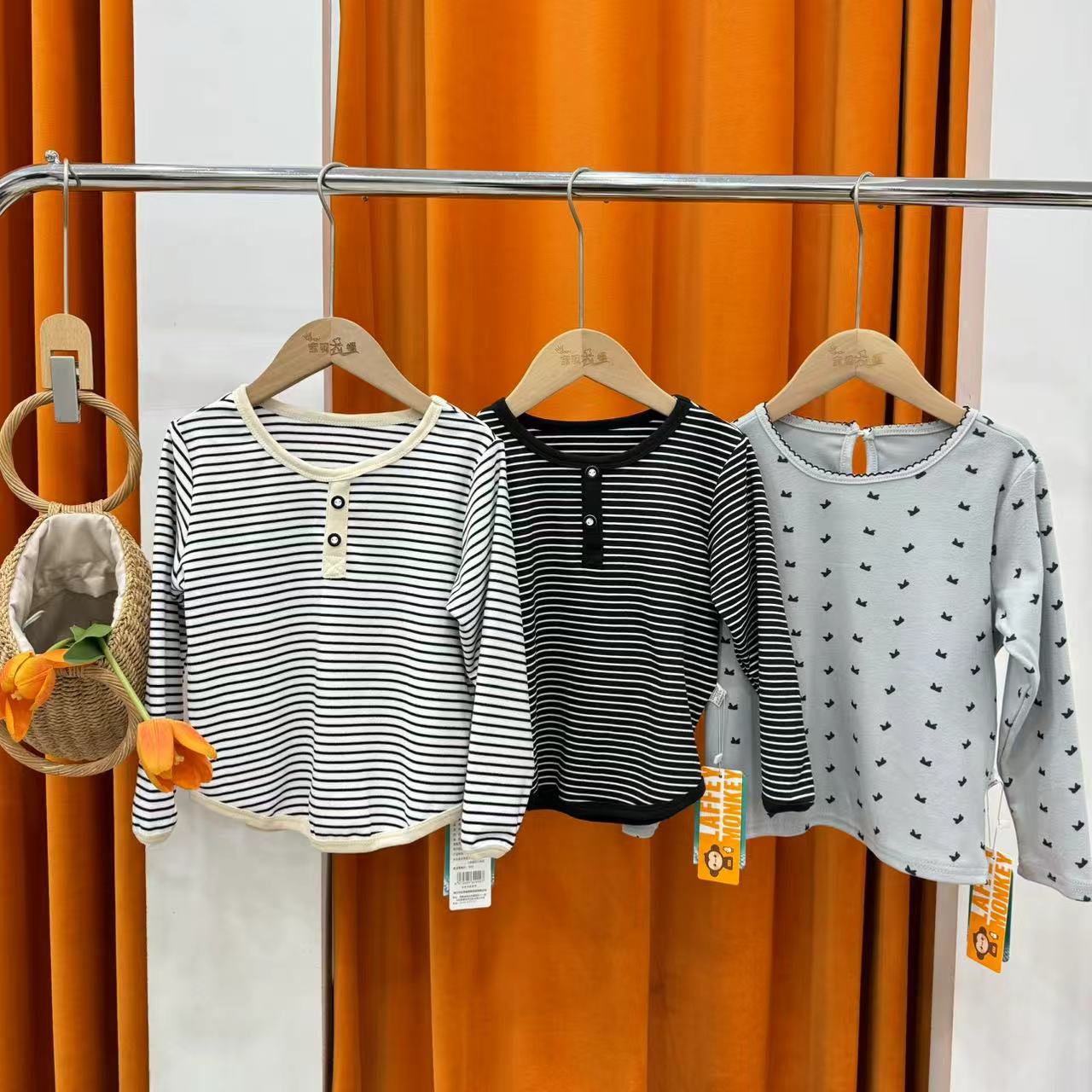 【宝贝家】2206儿童磨毛纯棉T恤