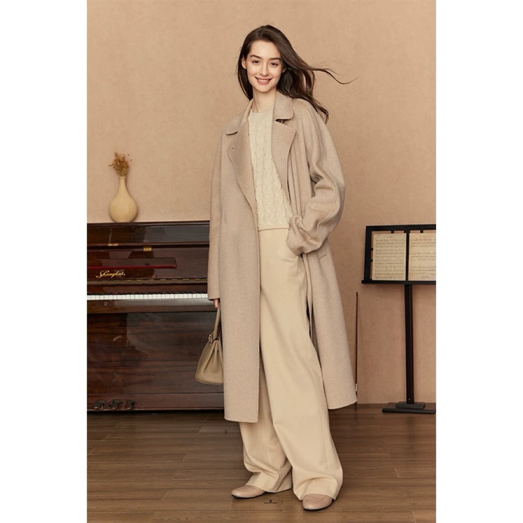 9808 新款冬季外套修身长款气质加厚时尚轻奢长袖过膝春秋洋气