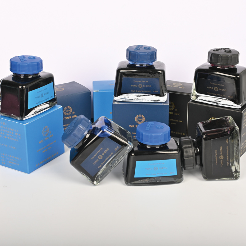 永生48ml非碳素黑色不堵笔墨水