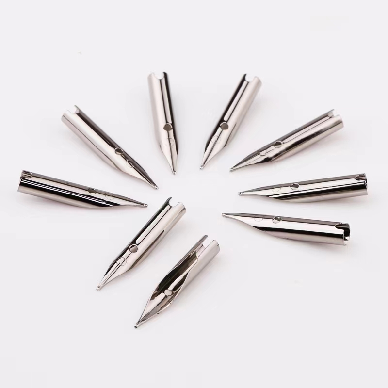 原装笔尖通用暗尖手工打磨35度45°美工弯尖学生练字书法笔尖书写