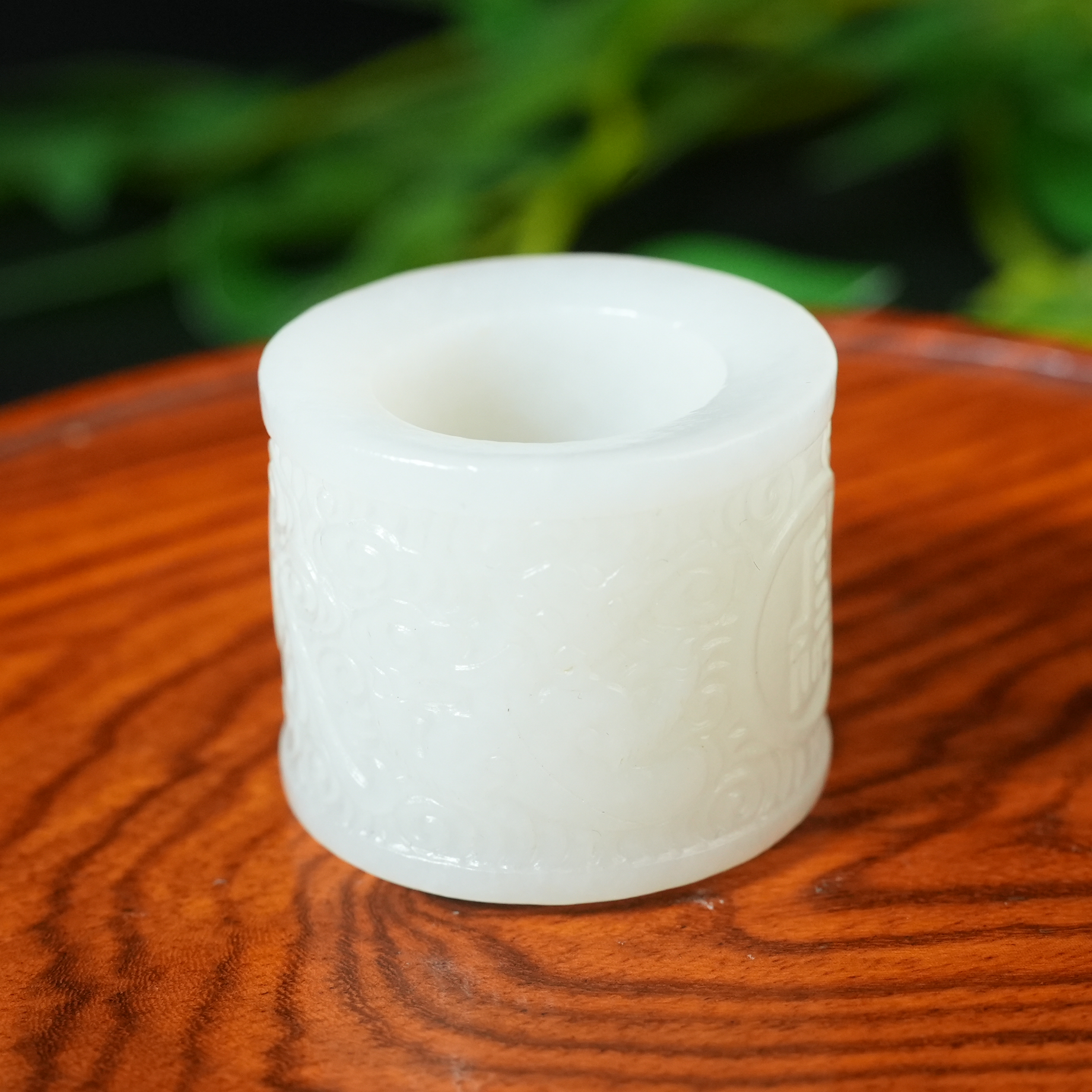 清代和田玉长宜子孙扳指【华豫之门】ZDW2411151007