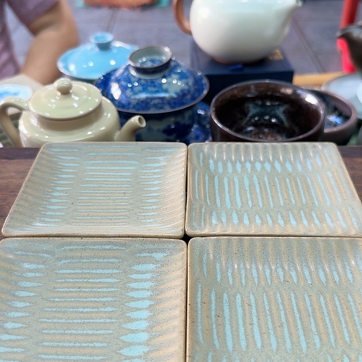 陶泥杯垫一组，来来啦