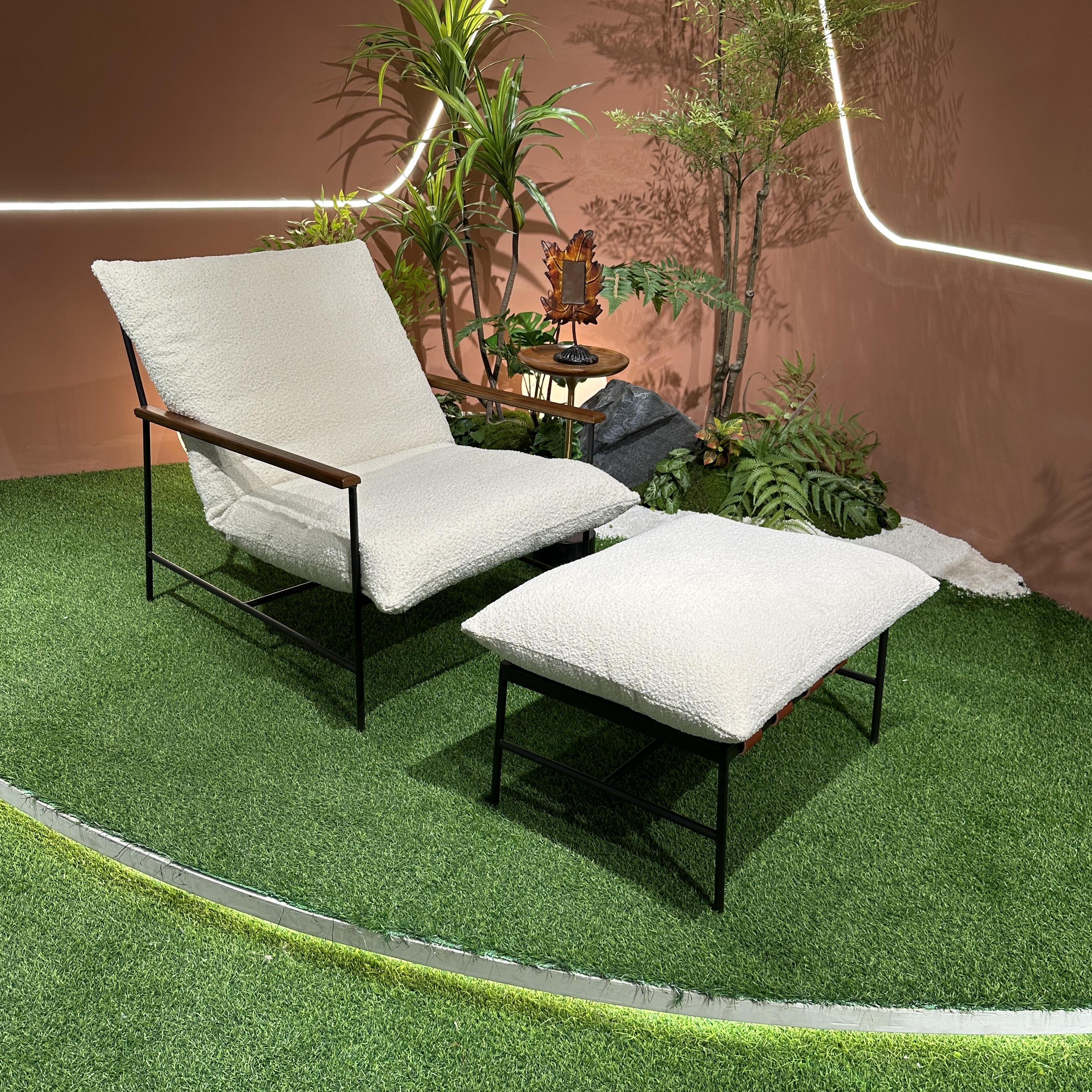 北欧Vail休闲躺椅意式极简奶油风沙发个性时尚设计师款客厅姹寂风