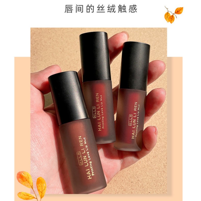 海伦丽人哑光雾面唇釉不易沾杯掉色高颜值学生党平价显白唇泥口红