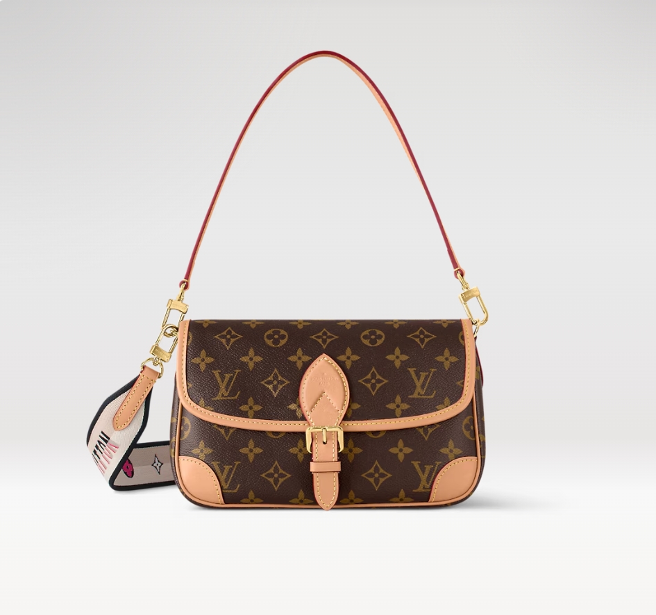 99新 LouisVuitton/路易威登 小雨 LV老花法棍邮差包单肩斜挎包
