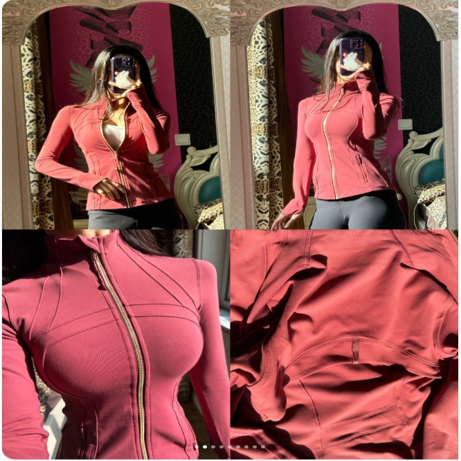 SWIFT SPEED双面磨毛瑜伽服外套女上衣运动跑步紧身立领拉链夹克