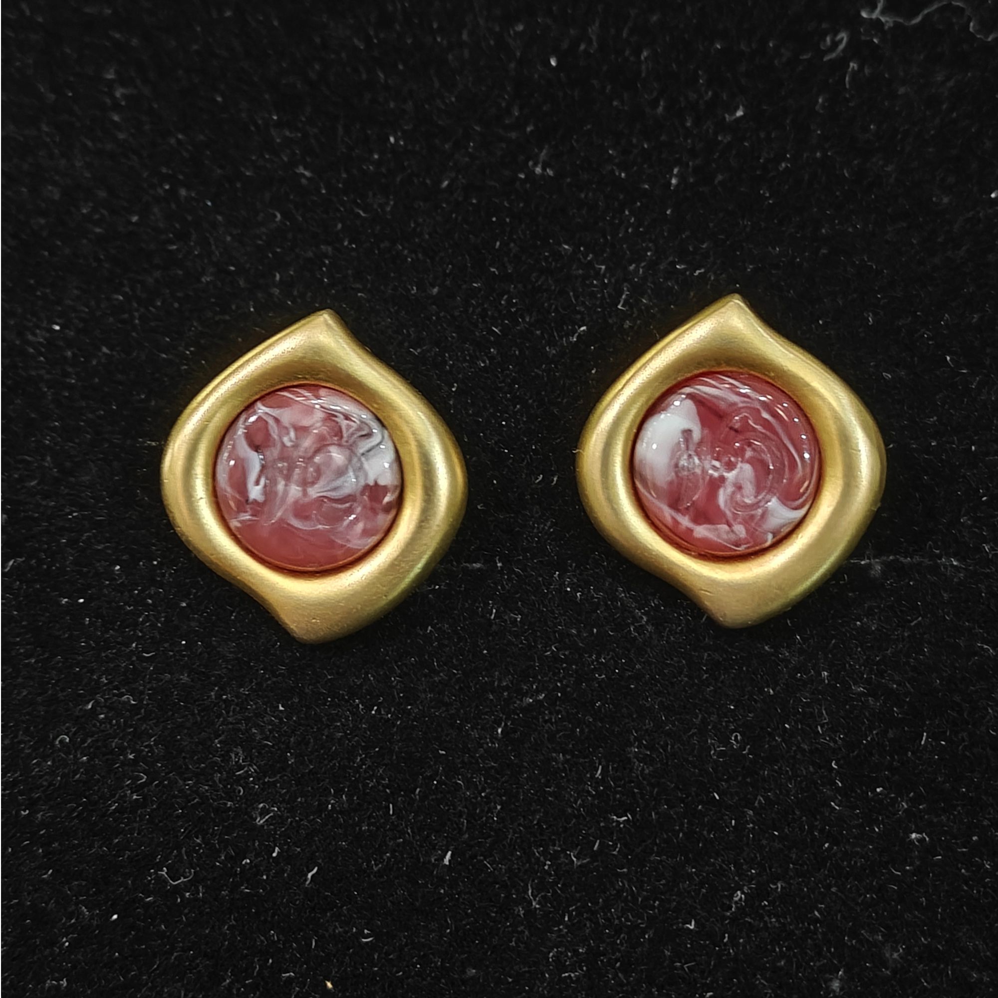 铜合金玻璃耳饰 中古耳夹