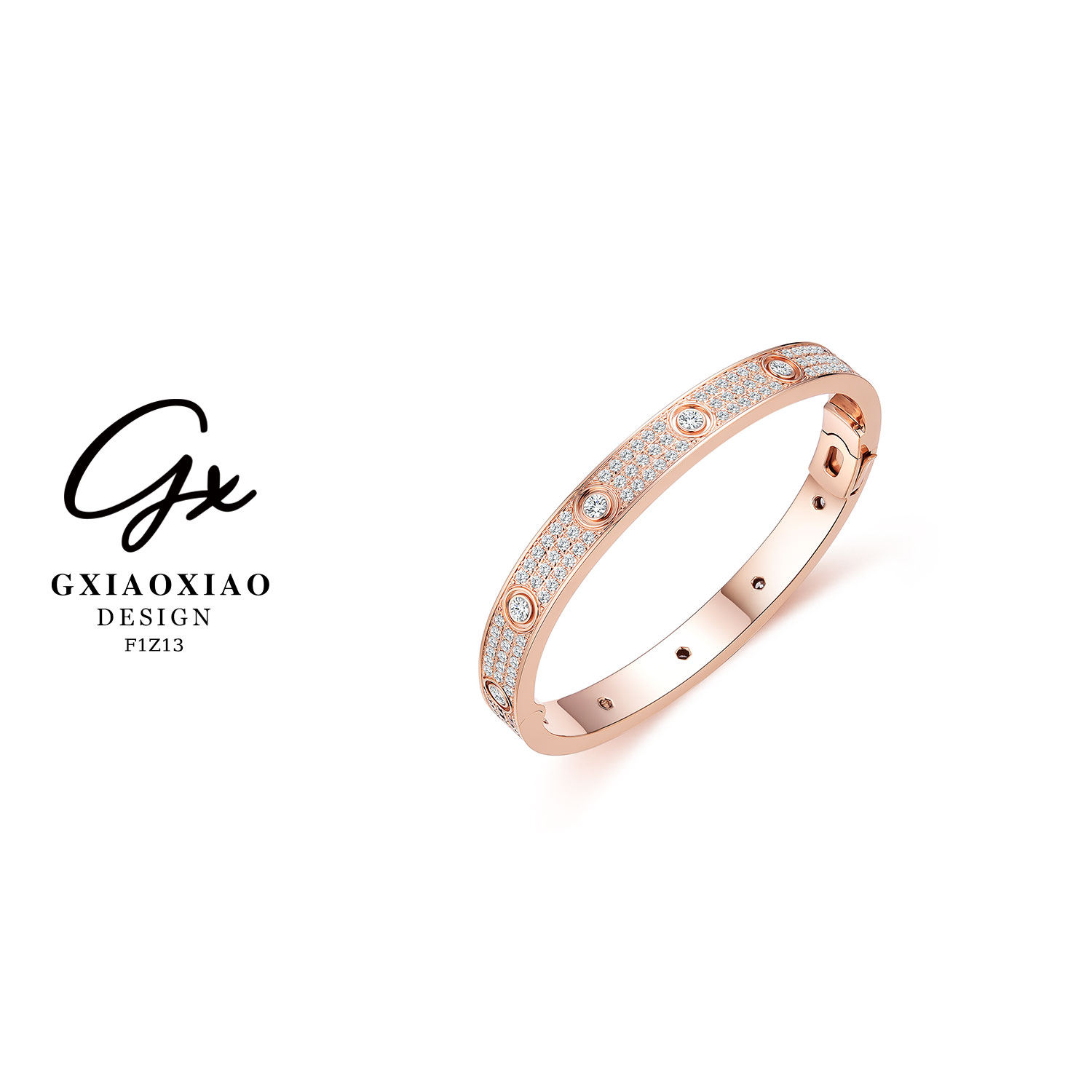 铜合金合成锆石手镯 GXX 轻奢气质高级感满天星手镯 F1Z13 F1Z14
