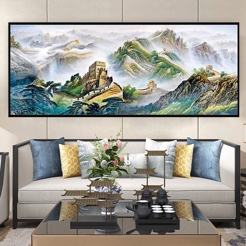 【美娜丽莎】中国风高端大气万里长城龙抬头十字绣44色满绣无勾边