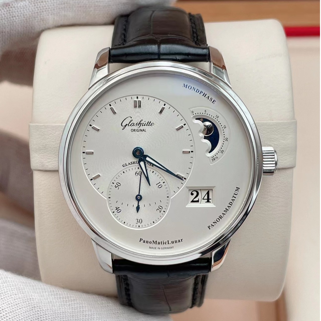 99新 Glashutte/格拉苏蒂 偏心系列自动机械表径40mm
