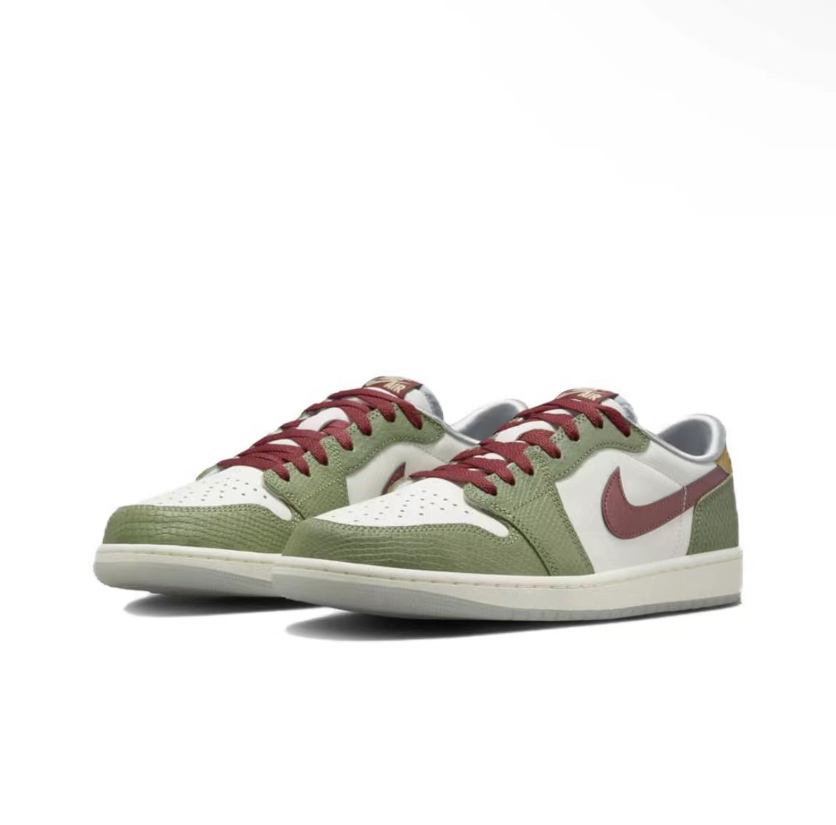 耐克AirJordan1 AJ1青龙龙年限定白绿新年男鞋运动球鞋FN3727-100