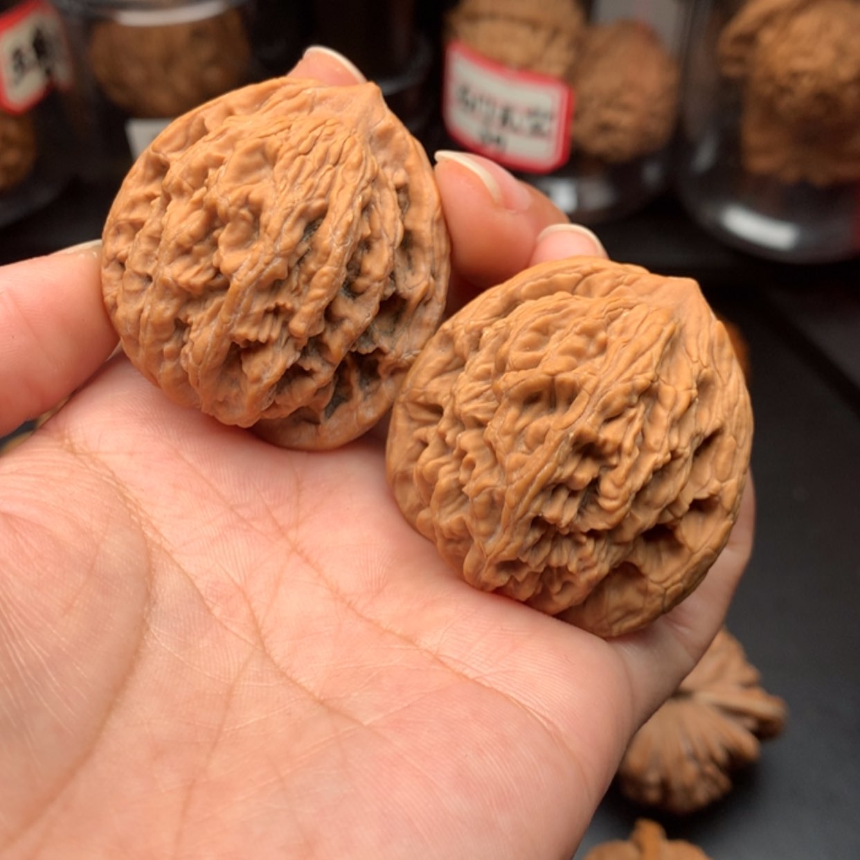 【闪购商品】文玩核桃把件清**蛋39➕粗筋虎头