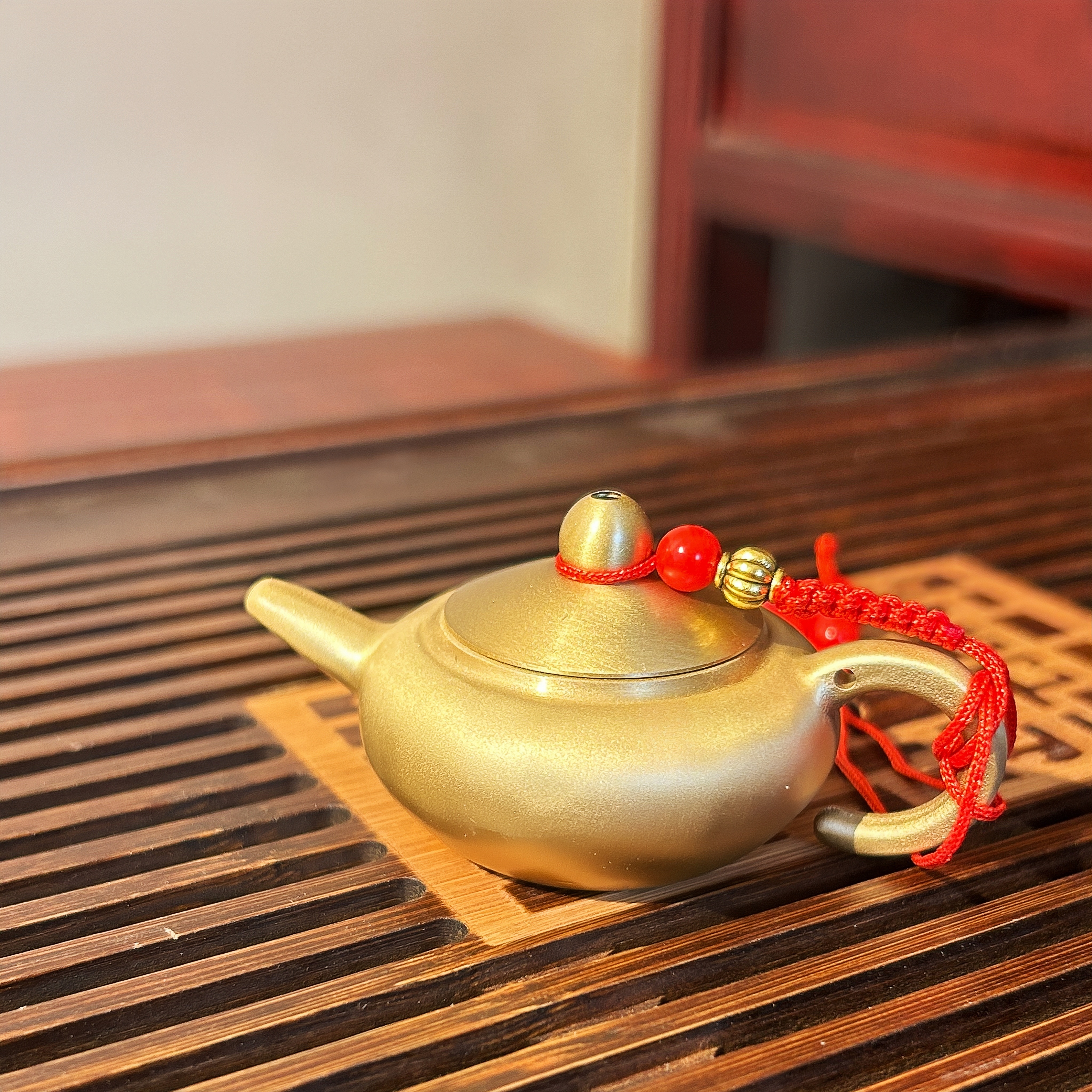 铜质把把壶创意礼物礼品居家装饰摆件精美高档全手工描金