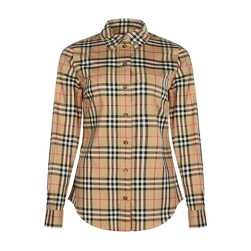 Burberry巴宝莉/博柏利 女款修身长袖衬衫80222841