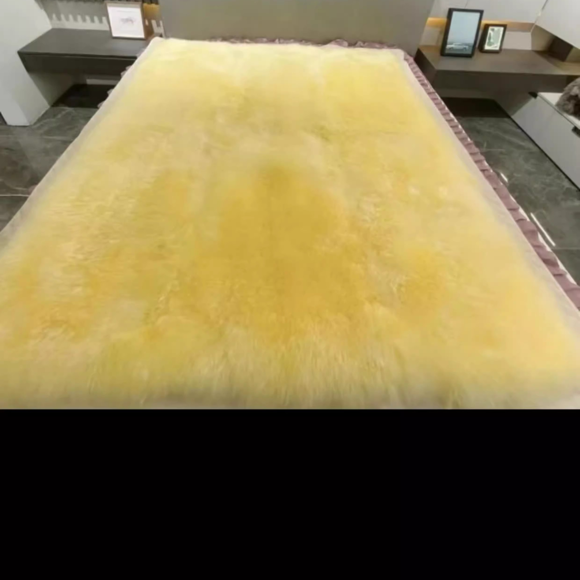 进口卧室皮毛一体家用学生防滑加厚宿舍司机床毯褥子防潮床边毯