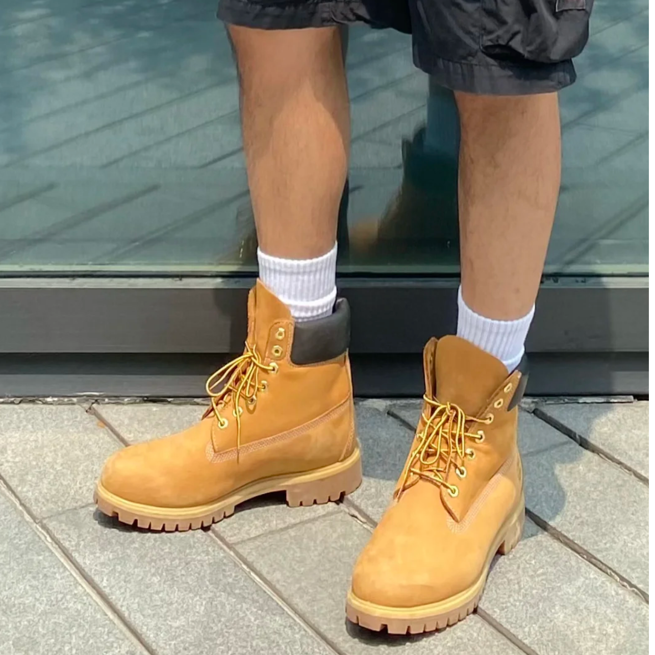 【男款厚底】秋季户外鞋男士防水潮流复古高帮系带大黄靴真皮时尚